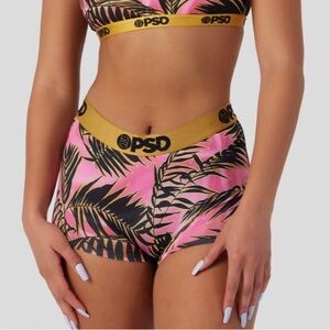 PSD boyshort in silky palms print size large